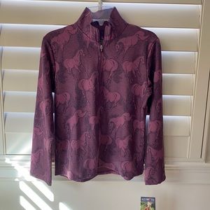 NEW Kerrits Half Zip Riding shirt, size L girl’s.